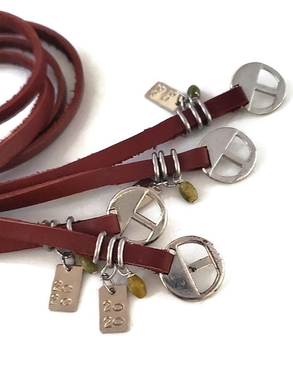 swirl of unisex leather wrap bracelets